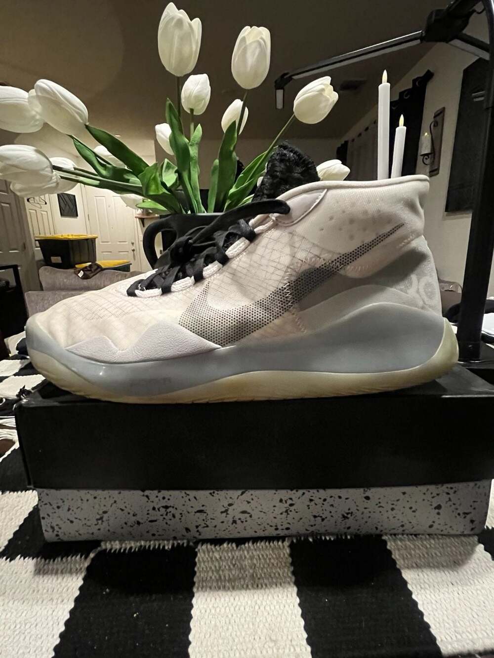 Nike Zoom KD 12 TB Basketball Shoes White Black CN9518-100